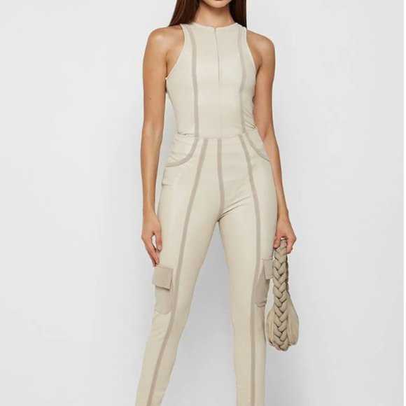 Maniere de voir racer neck high shine bodysuit - Beige size 8-10 - Picture 3 of 4